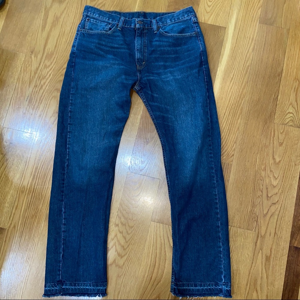 Levis 505 Straight Fit Jeans 36x32 natural distressing 100% cotton - Fast ship